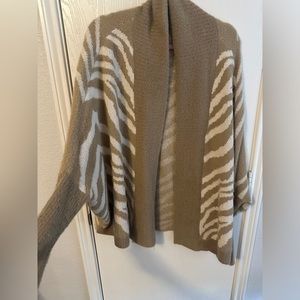 Tan zebra cardi